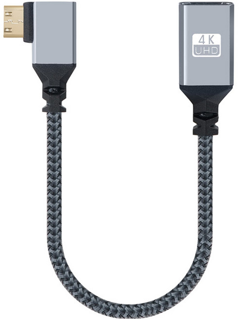 컴스 미니 HDMI 변환 케이블 젠더 HDMI 4K 60Hz UHD 20cm 꺾임, IH828