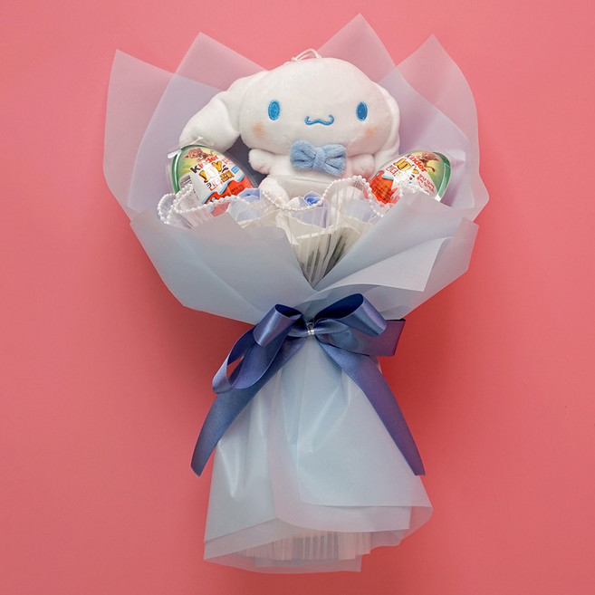 morningscent 비누꽃 산리오 킨더 꽃다발 시나모롤, 블루, 1개