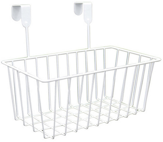 제이라이프 도스 행잉 철제 수납 바스켓, 화이트, 1개