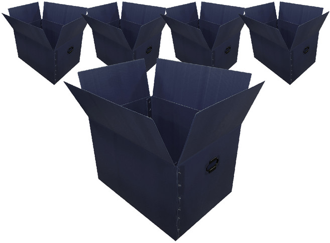 광동 손베임방지 이사박스, 네이비, 5개