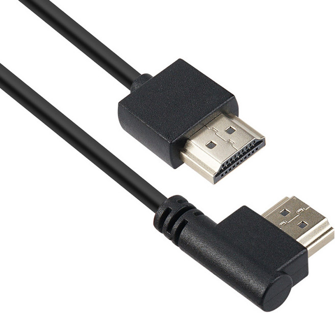 컴스 HDMI 초슬림 케이블 8K4K 60Hz 우향 꺾임 IH768, 1개, 50cm