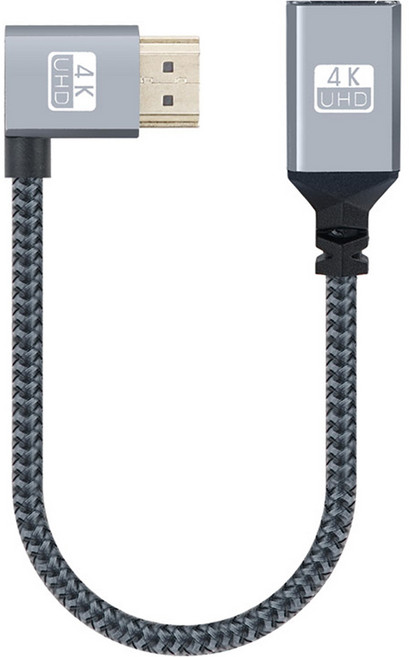 컴스 HDMI 연장케이블 젠더 MF 4K 60Hz UHD 꺾임형 15cm, 1개, IH694