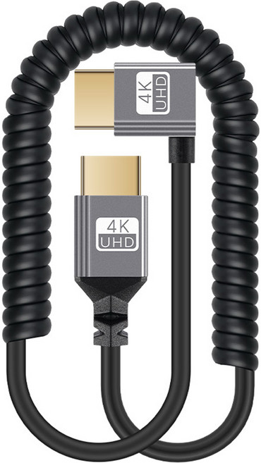 컴스 HDMI 스프링 케이블 최대 4K 60Hz 꺾임 IH836, 1개, 1m