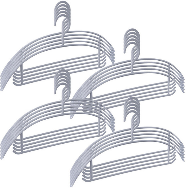 베이직 논슬립 옷걸이, 그레이, 20개