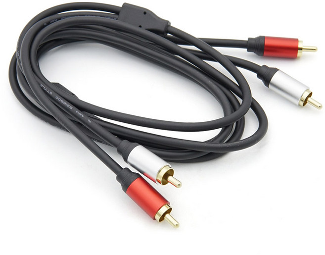 컴스 RCA 2선 2RCA M M OFC 무산소동선 케이블, BT632, 1개