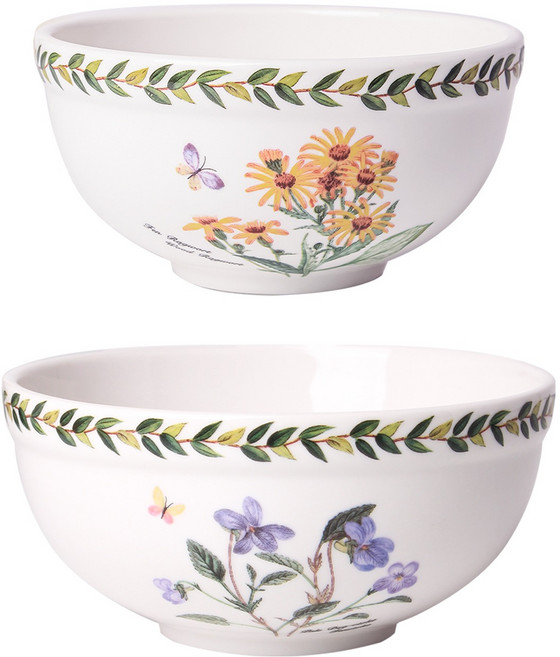 빈티지 클래식 1인 밥그릇 국그릇 식기 세트, 프렌치가든, 1세트, 공기 1개 + 대접 1개