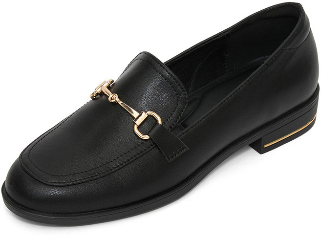 제이슈 여성용 소가죽 플레로 경량 체인 로퍼