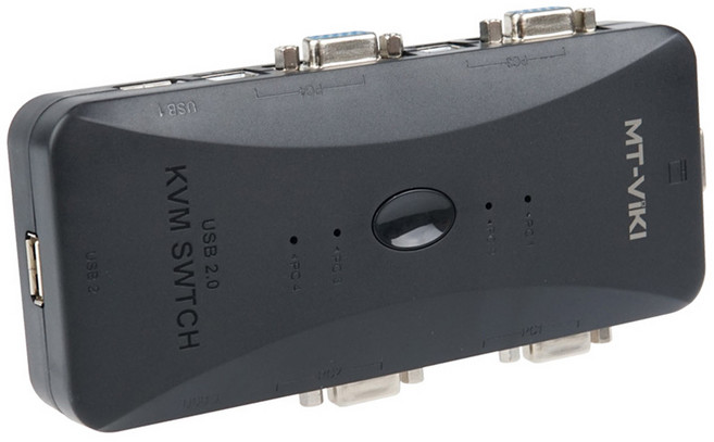 엠티비키 VGA USB KVM 선택기 4대1 PC 주변장치 연결 스위치, TB721