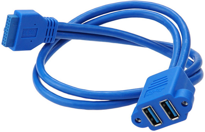 컴스 USB 포트 3.0 20P to AF 2메인보드 케이블 BD123, 1개