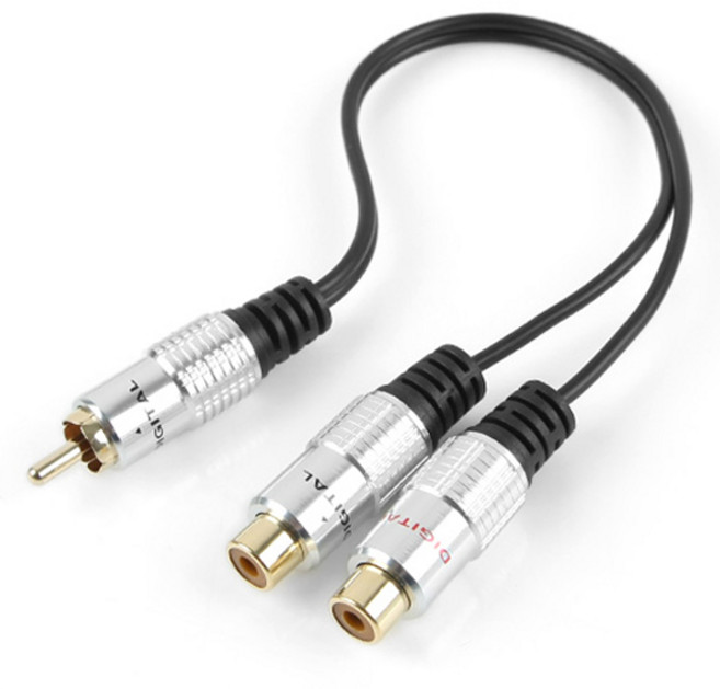 컴스 RCA Y형 2선 2RCA Fx2 M 케이블, NT842, 1개