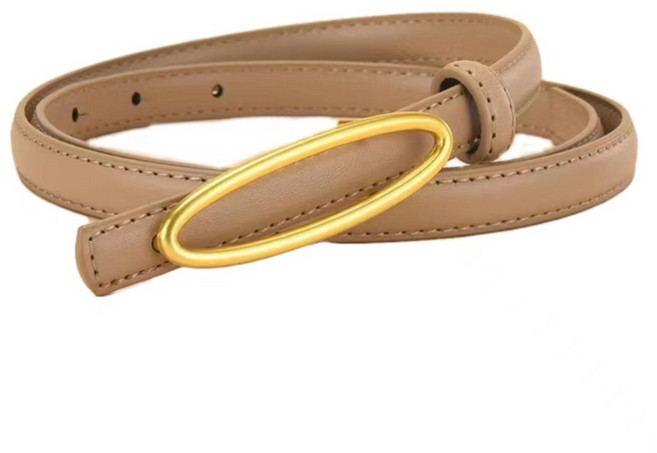 여성용 길죽 원형 버클 벨트