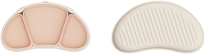 모윰 3구 디바이더 흡착 식판, 스트로베리, 1개