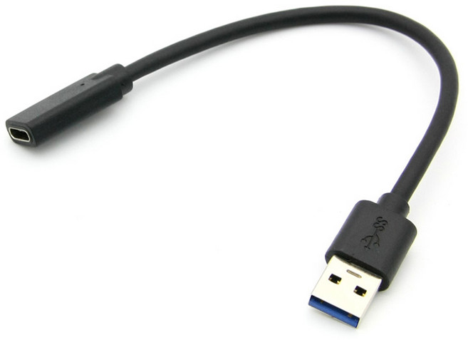 컴스 USB 3.1 C타입 F to 3.0 A M 변환젠더 케이블 20cm, 1개, BT253