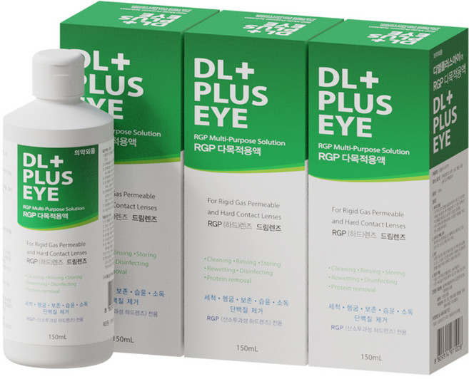 휴먼바이오 디엘플러스아이 렌즈세정 보존액, 150ml, 3개