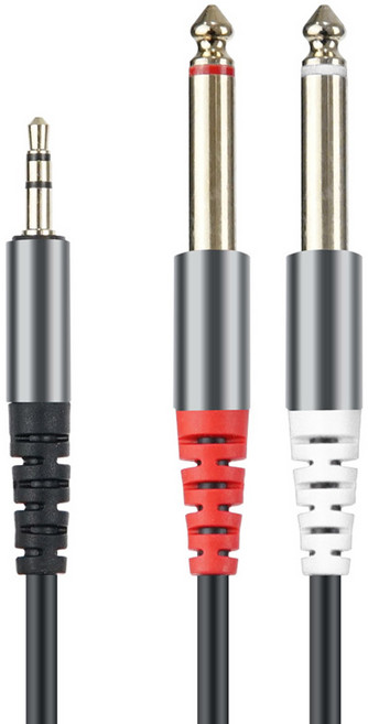 코우볼센 스테레오 3.5 to 모노 6.5x2 Mono AUX 오디오 케이블 BF259, 본상품선택, 본상품선택, 1개