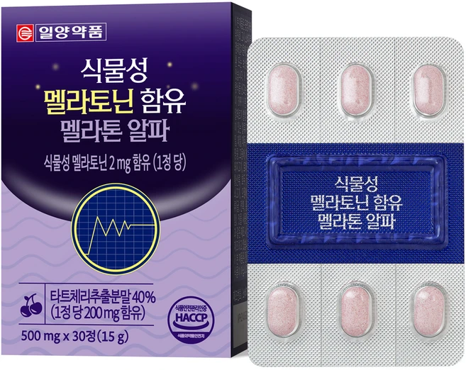 일양약품 식물성 멜라토닌 함유 멜라톤 알파 15g, 1개, 30정 - 쿠팡