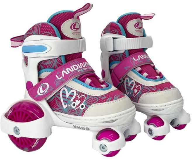 랜드웨이 아동용 모션 아이스마트 롤러스케이트, 핑크, 1개
