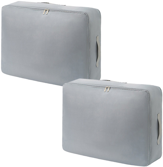 공유 제로 부피 이불 보관 압축 파우치 라이트그레이, 1개입, 2개