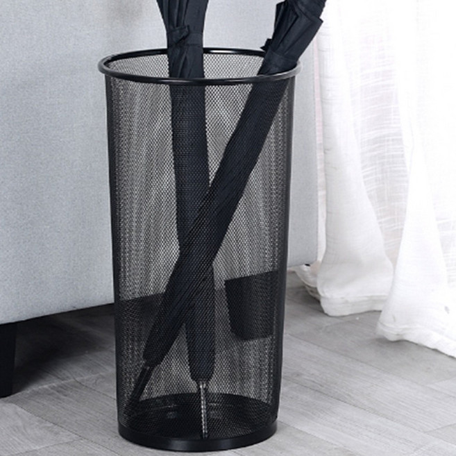 앞날창창 철제 스탠드 업소용 가정용 현관 우산꽂이, 블랙, 1개