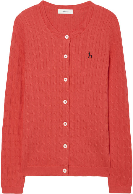 헤지스 여성용 짜임 면 가디건