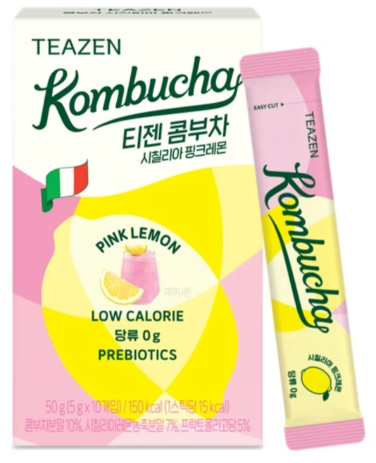 티젠 콤부차 시칠리아 핑크레몬, 5g, 10개입, 1개 - 쿠팡