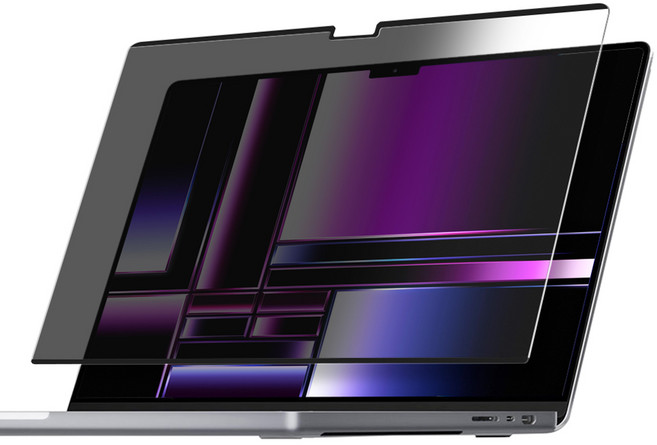 고부기 맥북 프로 16.2 마그네틱 탈부착 프라이버시 사생활보호 모니터 액정보호필름 세트, 1세트