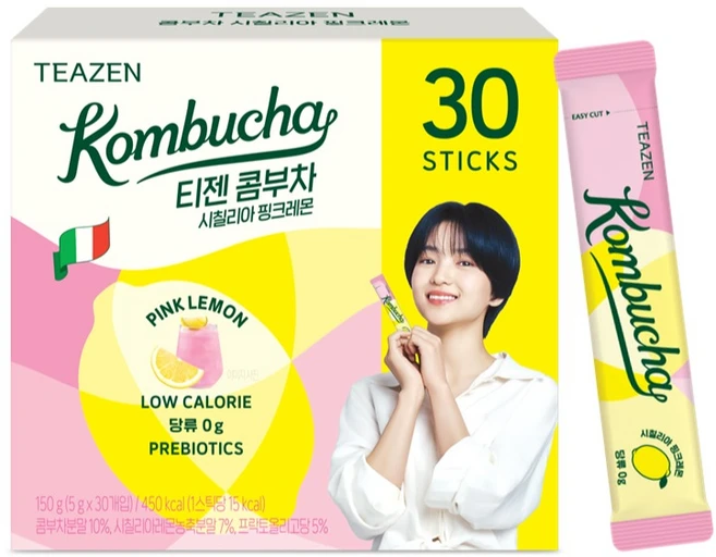 티젠 콤부차 시칠리아 핑크레몬, 5g, 30개입, 1개 - 쿠팡