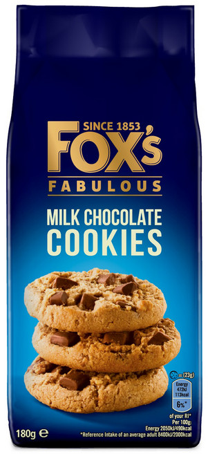 FOXS 밀크 초콜릿 쿠키, 180g, 1개