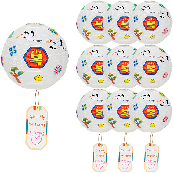 민화샵 전통 한지 소원등 만들기 세트, S2400690, 10세트