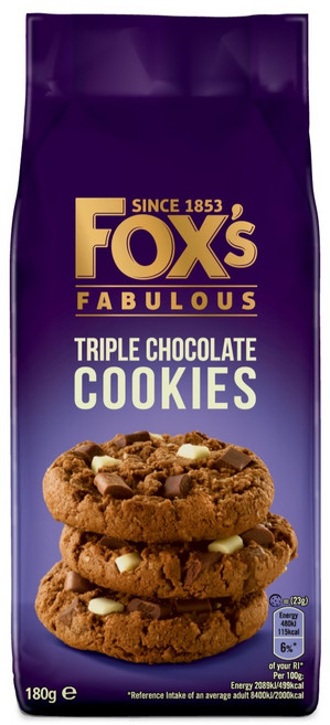 FOXS 트리플 초콜릿맛 쿠키, 180g, 1개