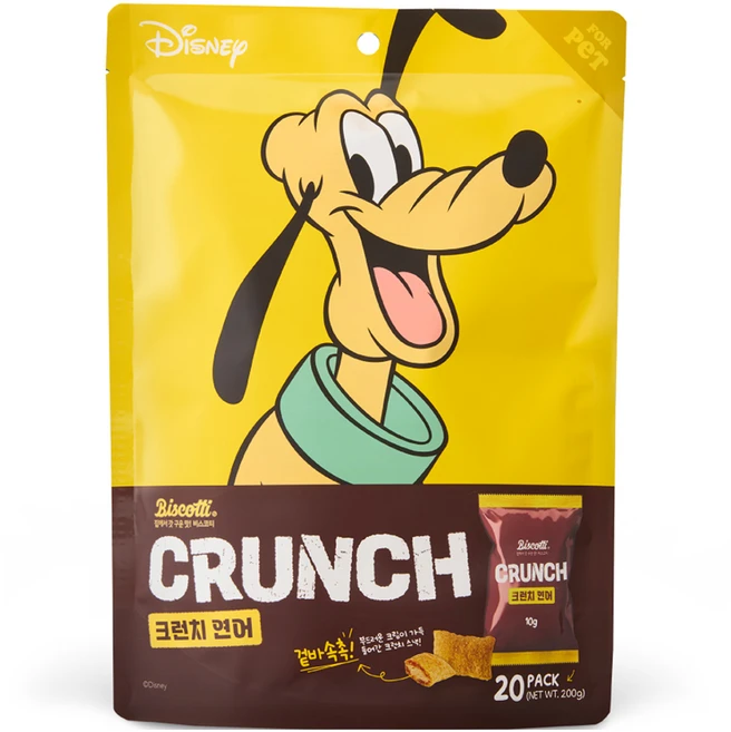비스코티 반려동물 디즈니 크런치 쿠키 20p, 연어, 200g, 1개 - 쿠팡