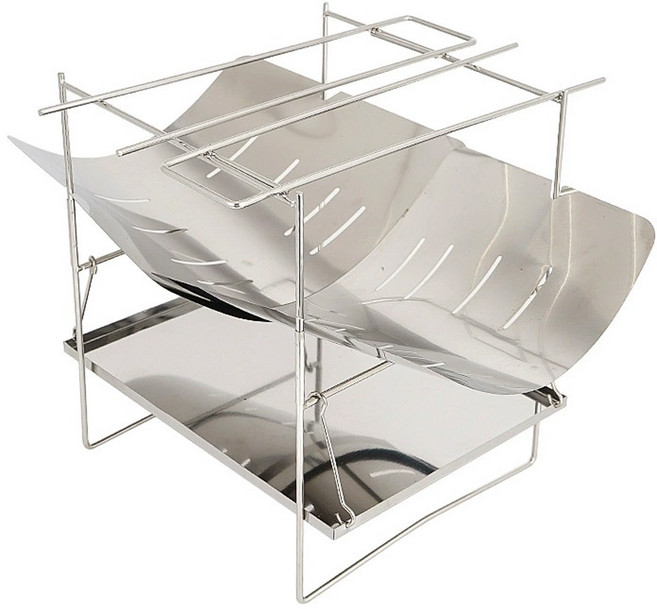 캠핑 초경량 접이식 화로 불멍 숯불 바비큐 스토브, 1개