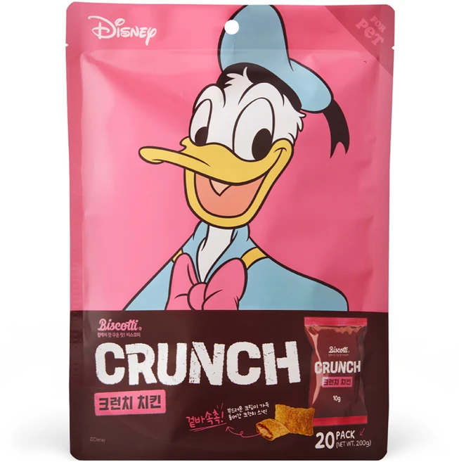 비스코티 반려동물 디즈니 크런치 쿠키 10g 20p, 치킨, 200g, 1개 - 쿠팡