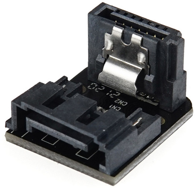 컴스 SATA 연장 젠더 90도 꺾임 MF, IH357, 1개