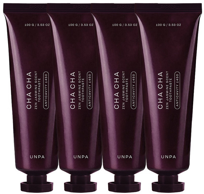 언파 차차 젠 1450 고불소 치약 자스민향, 100g, 4개