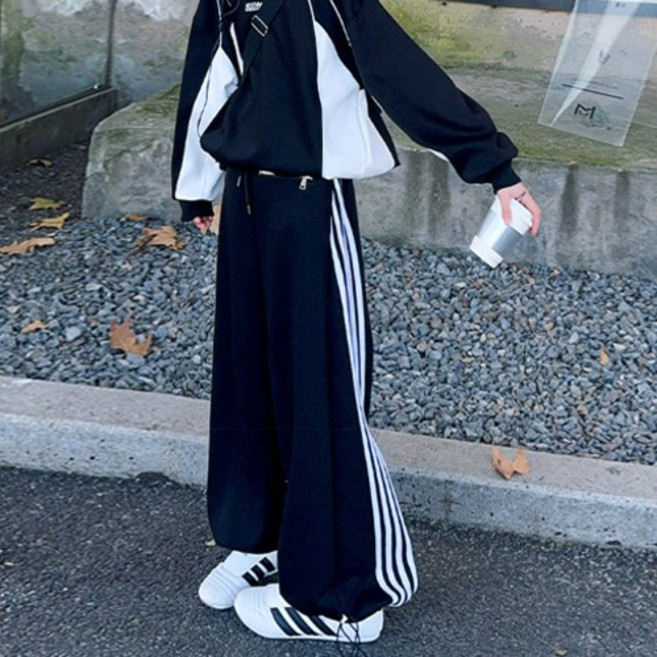 미소파파 여아용 플레이어 버튼 티셔츠 + 트랙 팬츠