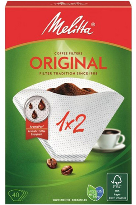 밀리타 커피여과지 오리지날 화이트 1X2, 40개입, 1개