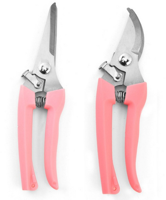 온업 컬러 전지가위 2종 세트 핑크, 1세트