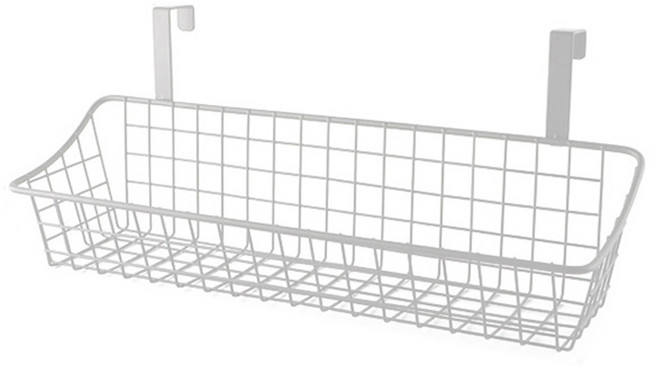 제이라이프 도슨 와이드 와이어 걸이 바구니, 화이트, 1개