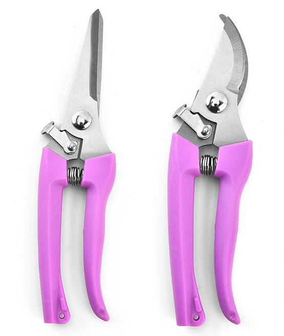 온업 컬러 전지가위 2종 세트 퍼플, 1세트