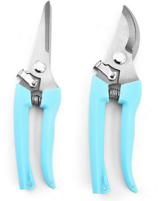 온업 컬러 전지가위 2종 세트 블루, 1세트