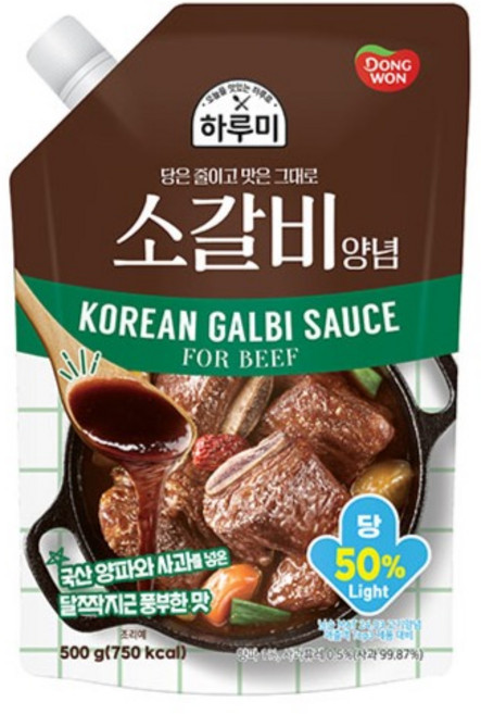 동원 하루미 소갈비 양념, 1개, 500g