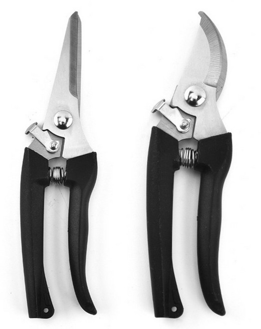 온업 컬러 전지가위 2종 세트 블랙, 1세트