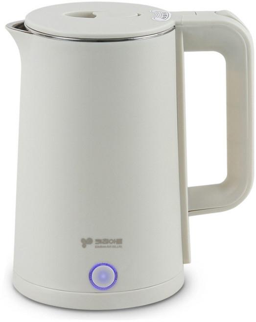 키친아트 허브 SUS304 스텐 이중단열 대용량 원터치 무선 전기주전자, KAEP-1822(아이보리)