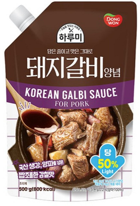 동원 하루미 돼지갈비 양념, 1개, 500g