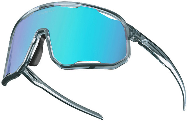 락브로스 스포츠 편광 HD 자전거 고글 + 교체 렌즈 3종 세트 SP351, 클리어 + 블루, 1세트
