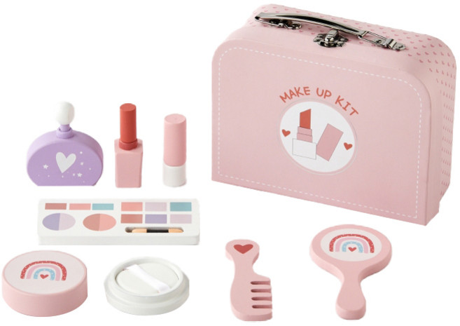 모던하우스 우드토이 가방 세트 메이크업놀이, 핑크, 1개