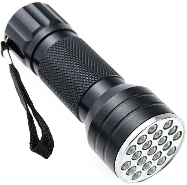 컴스 UV 21LED 손전등 395nm 램프 BD768, 혼합색상, 1개