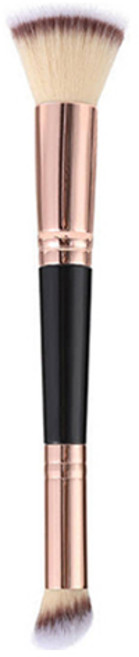 딥톡 메이크업 컨투어 쉐딩 양면 브러쉬 DT0631, 1개, 로즈골드