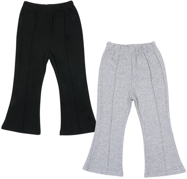 레인보우키즈 여아용 핀턱 나팔 팬츠 2종 세트